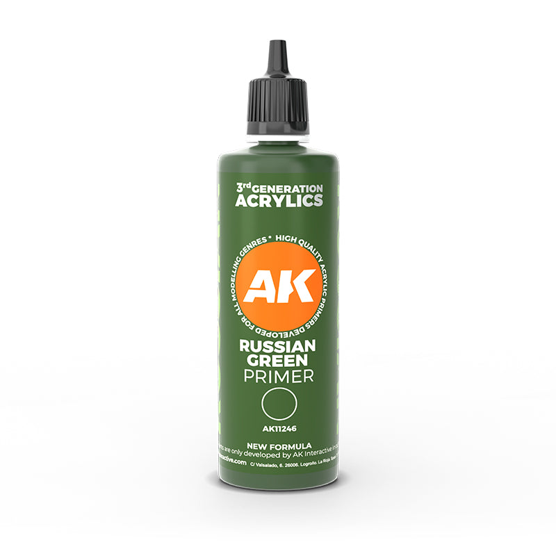 AK Interactive Primers - Russian Green Surface Primer (100ml)