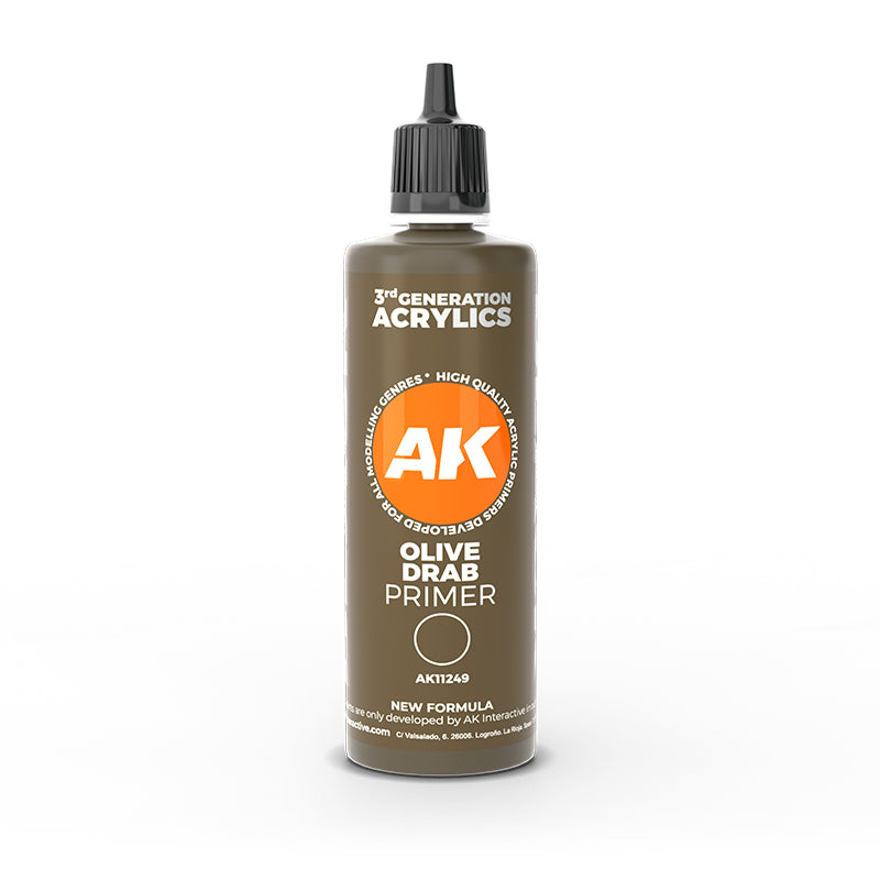 AK Interactive Primers - Olive Drab Surface Primer (100ml)