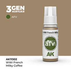 AK Interactive 3Gen Acrylics - WWI French Milky Coffee - AFV (18ml)