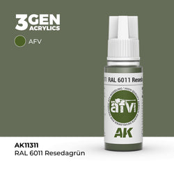 AK Interactive 3Gen Acrylics - RAL 6011 ResedagrÜN - AFV (18ml)