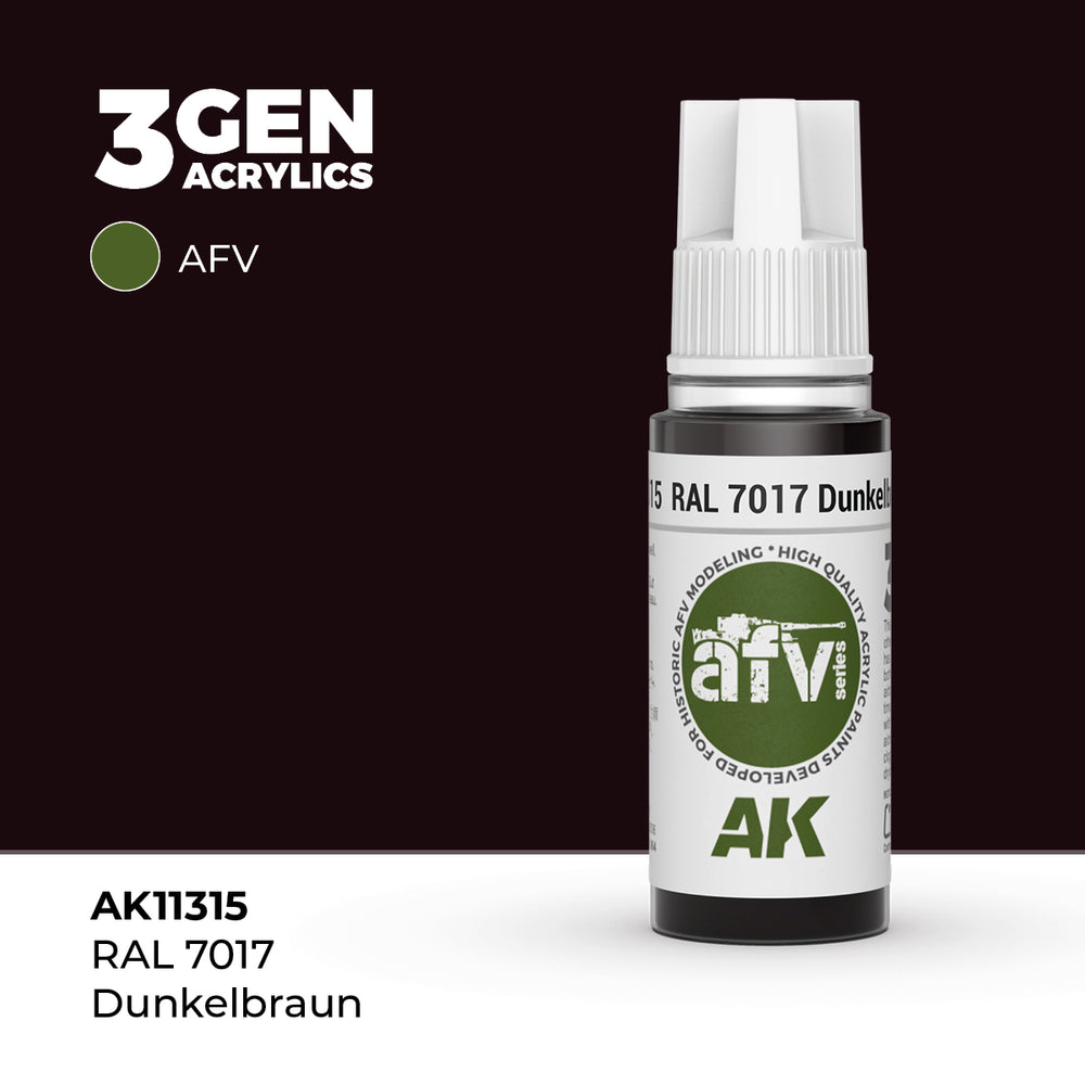 AK Interactive 3Gen Acrylics - RAL 7017 Dunkelbraun - AFV (18ml)