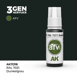AK Interactive 3Gen Acrylics - RAL 7021 Dunkelgrau - AFV (18ml)
