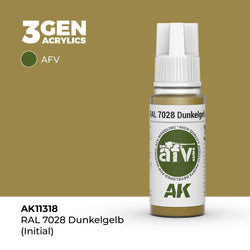 AK Interactive 3Gen Acrylics - RAL 7028 Dunkelgelb (Initial) - AFV (18ml)