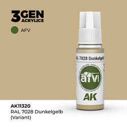 AK Interactive 3Gen Acrylics - RAL 7028 Dunkelgelb (Variant) - AFV (18ml)