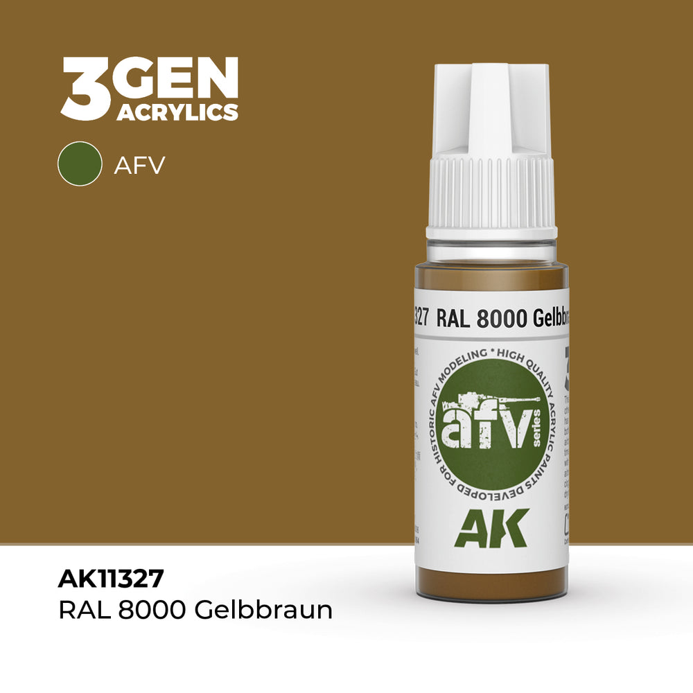 AK Interactive 3Gen Acrylics - RAL 8000 Gelbbraun - AFV (18ml)