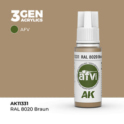 AK Interactive 3Gen Acrylics - RAL 8020 Braun - AFV (18ml)