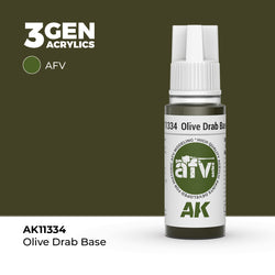 AK Interactive 3Gen Acrylics - Olive Drab Base - AFV (18ml)