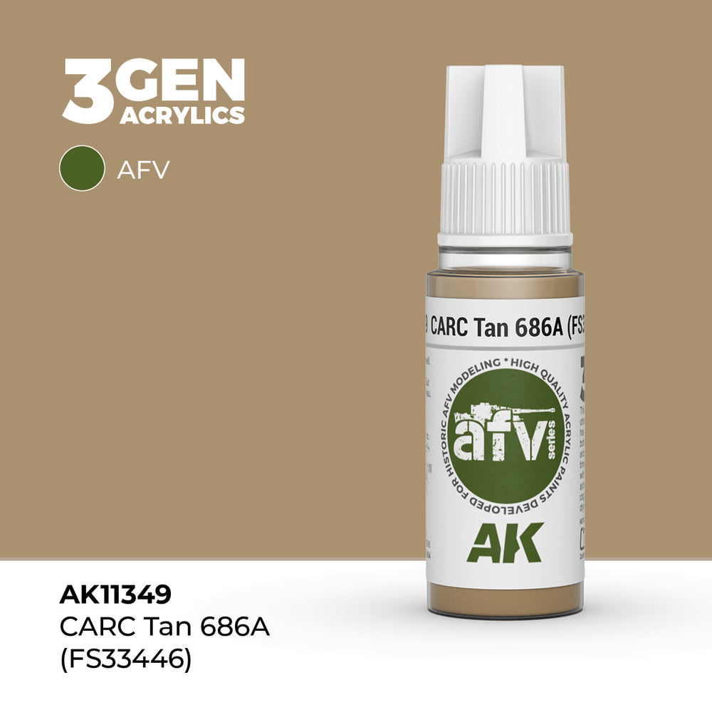 AK Interactive 3Gen Acrylics - Carc Tan 686A (FS 33446) - AFV (18ml)