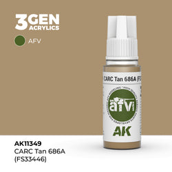 AK Interactive 3Gen Acrylics - Carc Tan 686A (FS 33446) - AFV (18ml)