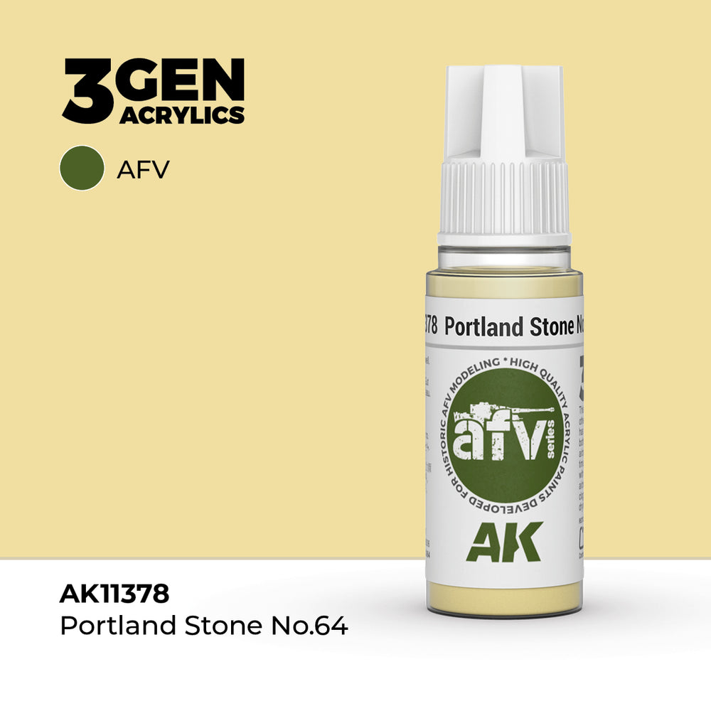 AK Interactive 3Gen Acrylics - Portland Stone NO.64 - AFV (18ml)