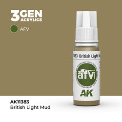 AK Interactive 3Gen Acrylics - British Light Mud - AFV (18ml)