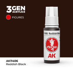 AK Interactive 3Gen Acrylics - Reddish Black - Figures (18ml)