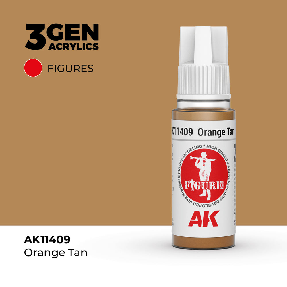 AK Interactive 3Gen Acrylics - Orange Tan - Figures (18ml)