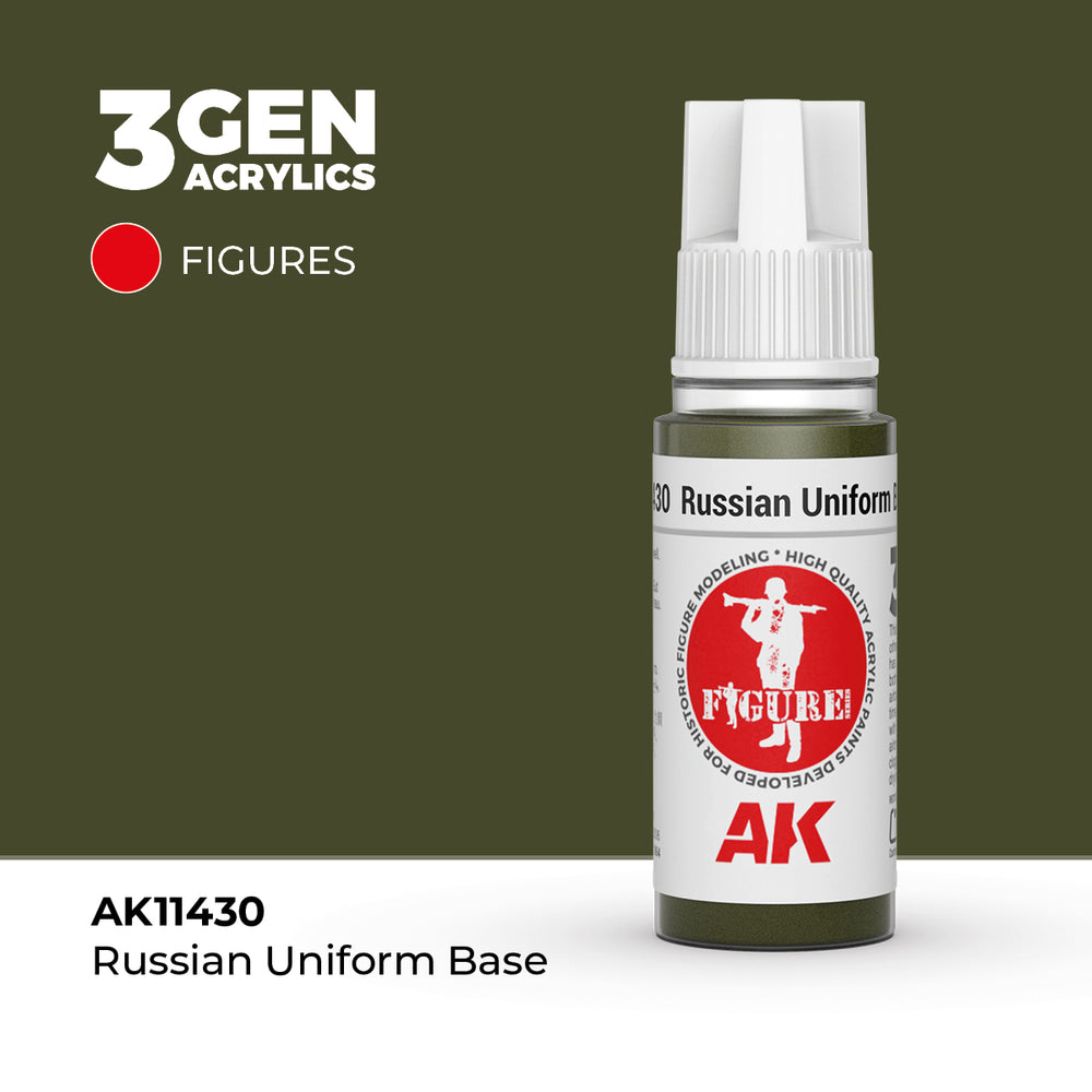 AK Interactive 3Gen Acrylics - Russian Uniform Base - Figures (18ml)