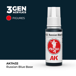 AK Interactive 3Gen Acrylics - Russian Blue Base - Figures (18ml)