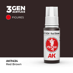 AK Interactive 3Gen Acrylics - Red Brown - Figures (18ml)