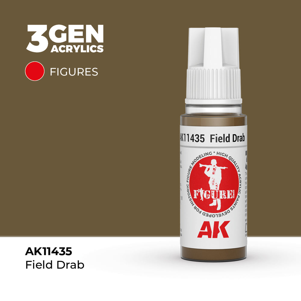 AK Interactive 3Gen Acrylics - Field Drab - Figures (18ml)