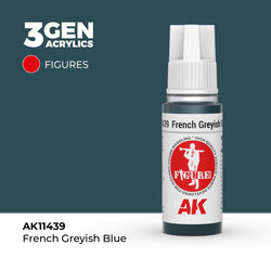 AK Interactive 3Gen Acrylics - French Greyish Blue - Figures (18ml)