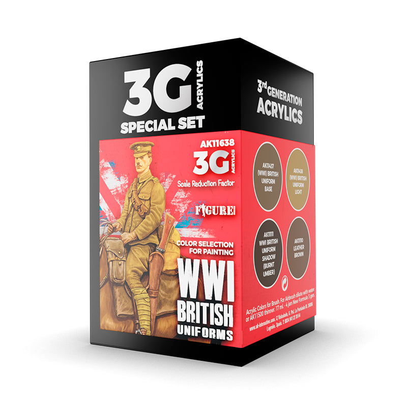 AK Interactive 3Gen Acrylics - WWI British Uniform Colors