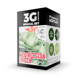AK Interactive 3Gen Acrylics - 4BO Russian Green Modulation Set