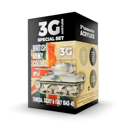 AK Interactive 3Gen Acrylics - British Army Colors: Tunisia, Sicily & Italy 1943-45