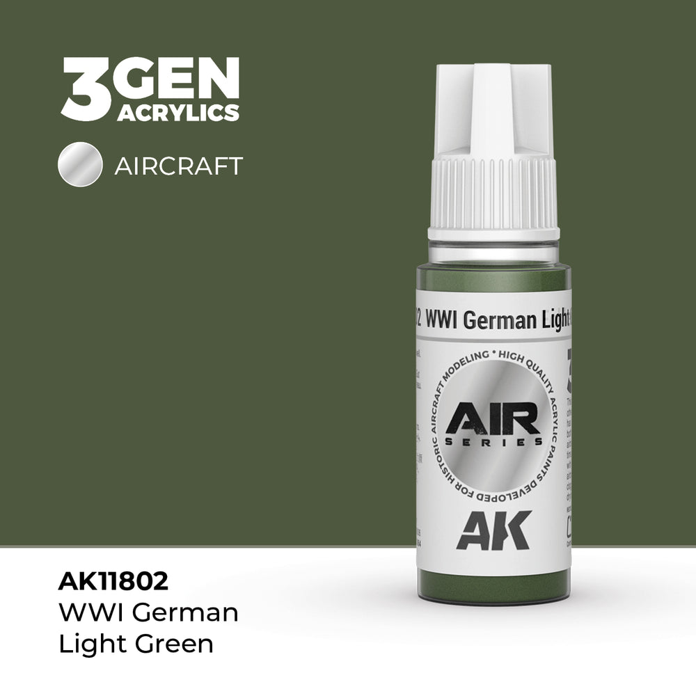 AK Interactive 3Gen Acrylics - WWI German Light Green - Air (18ml)