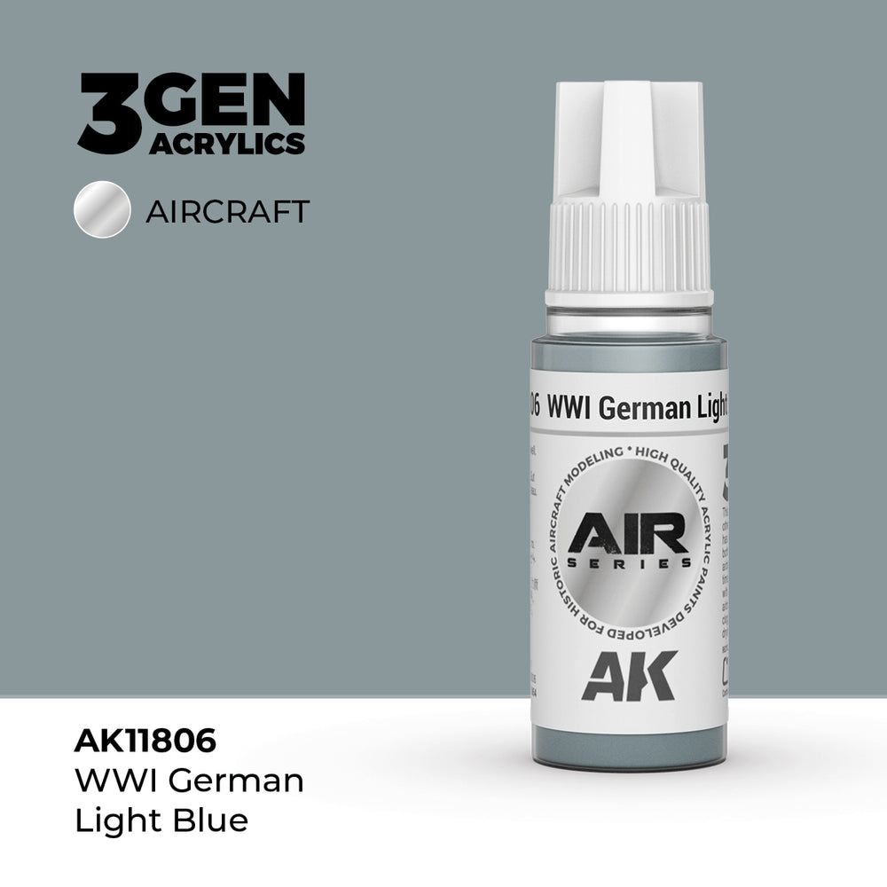 AK Interactive 3Gen Acrylics - WWI German Light Blue - Air (18ml)