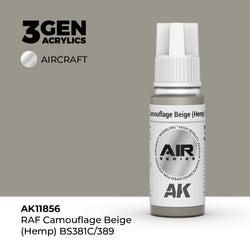 AK Interactive 3Gen Acrylics - RAF Camouflage Beige (Hemp) BS381C/389 - Air (18ml)