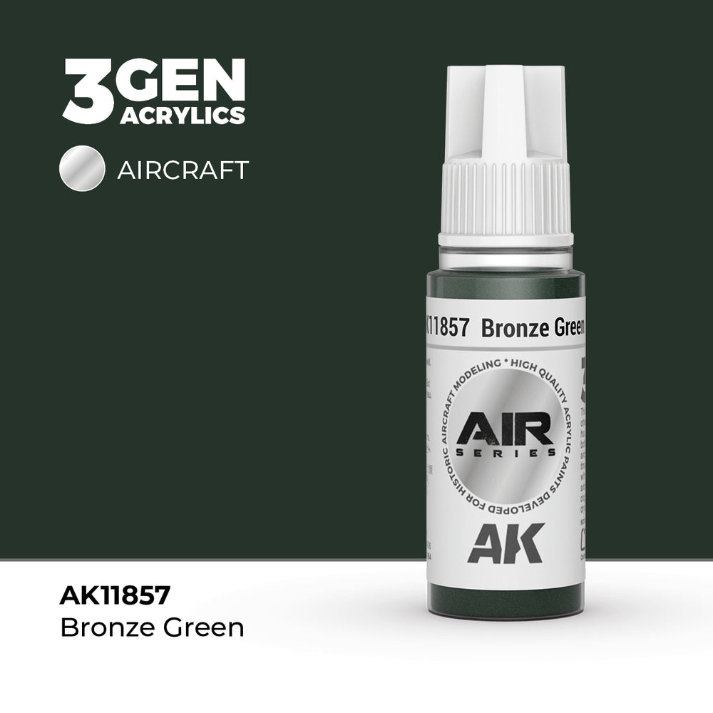 AK Interactive 3Gen Acrylics - Bronze Green - Air (18ml)