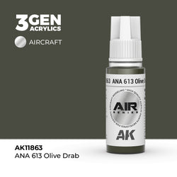 AK Interactive 3Gen Acrylics - ANA 613 Olive Drab - Air (18ml)