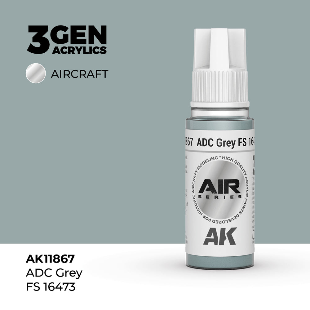 AK Interactive 3Gen Acrylics - ADC Grey FS 16473 - Air (18ml)