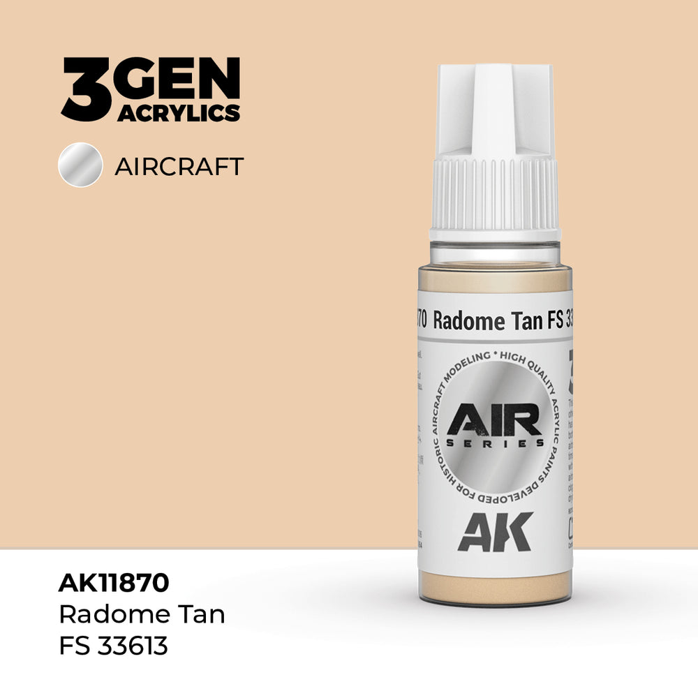 AK Interactive 3Gen Acrylics - Radome Tan FS 33613 - Air (18ml)