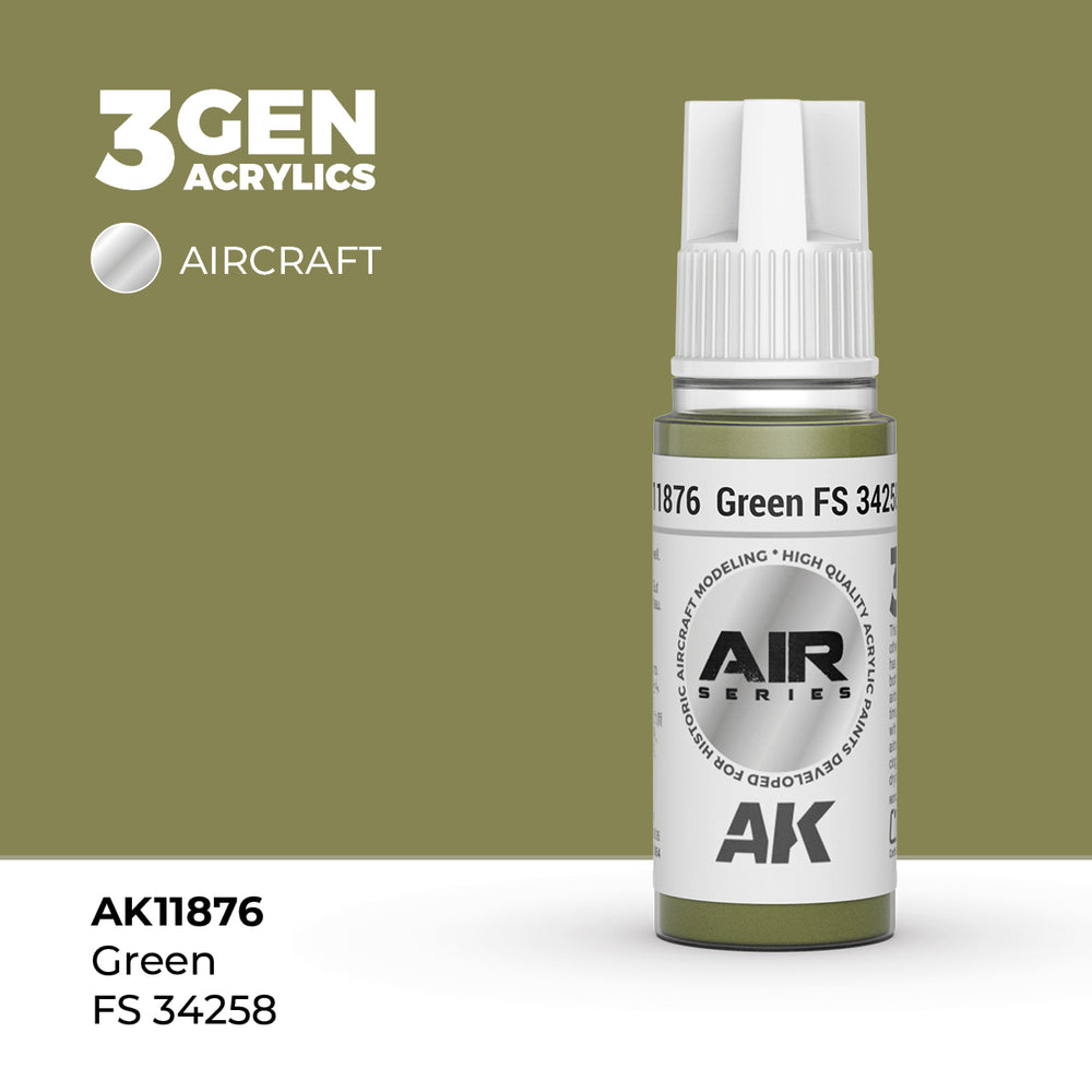 AK Interactive 3Gen Acrylics - Green FS 34258 - Air (18ml)