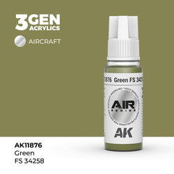 AK Interactive 3Gen Acrylics - Green FS 34258 - Air (18ml)