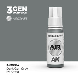 AK Interactive 3Gen Acrylics - Dark Gull Grey FS 36231 - Air (18ml)