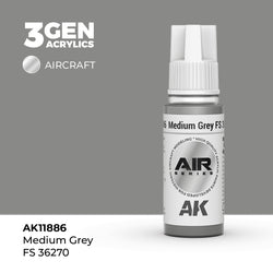 AK Interactive 3Gen Acrylics - Medium Grey FS 36270 - Air (18ml)