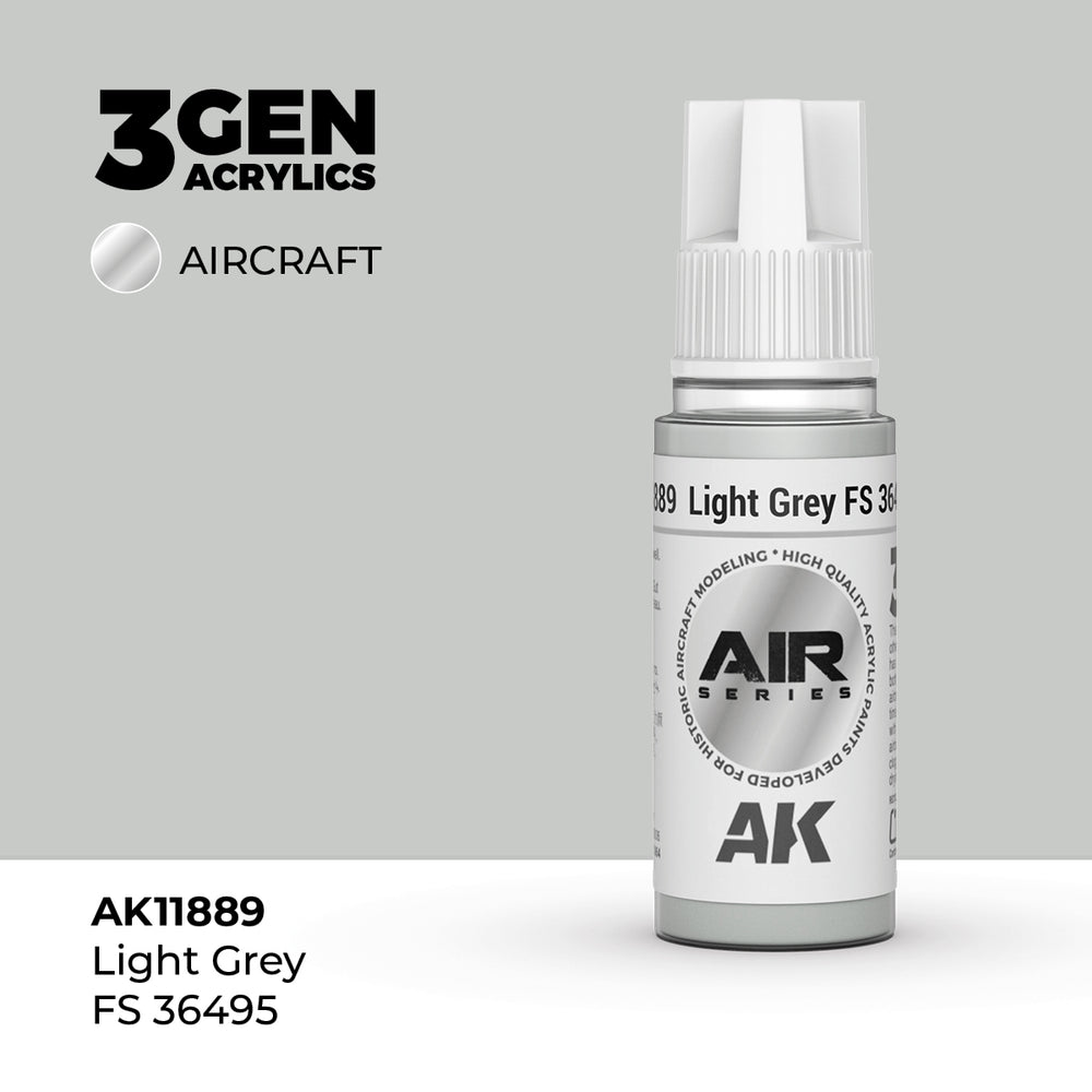 AK Interactive 3Gen Acrylics - Light Grey FS 36495 - Air (18ml)