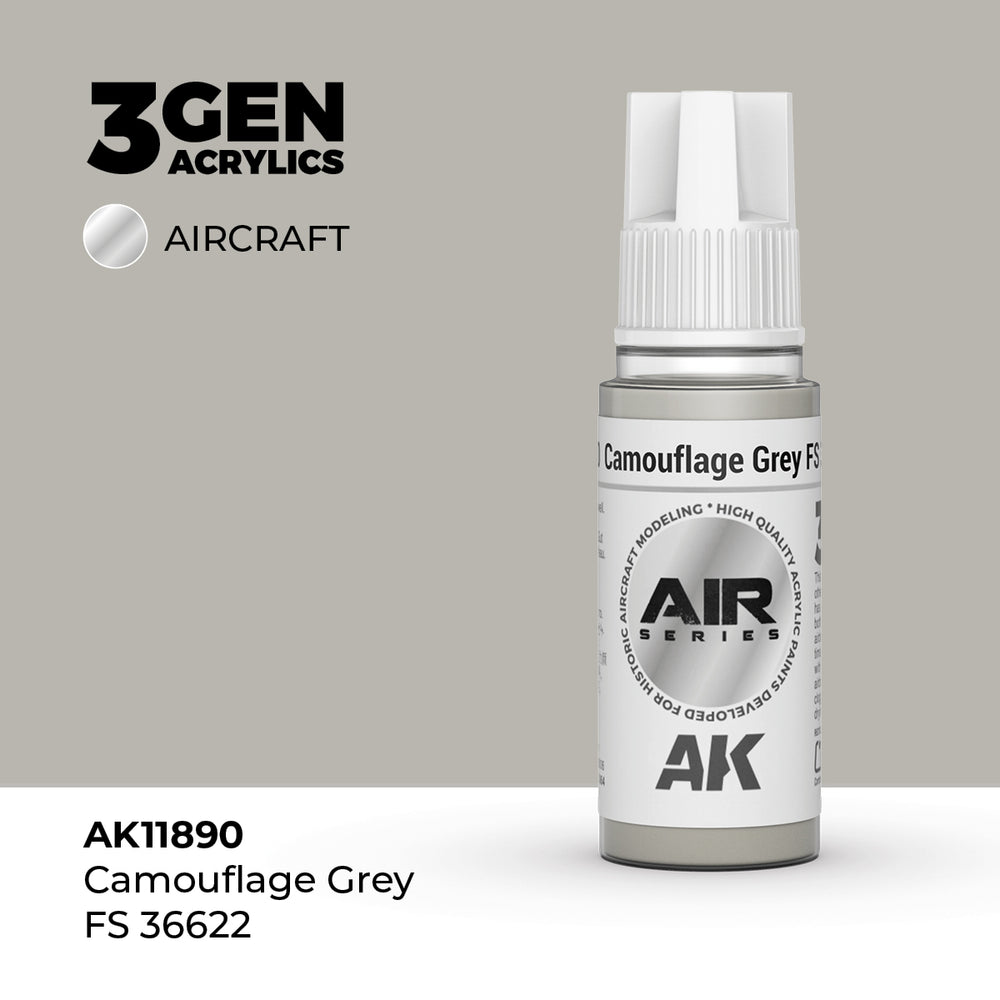 AK Interactive 3Gen Acrylics - Camouflage Grey FS 36622 - Air (18ml)