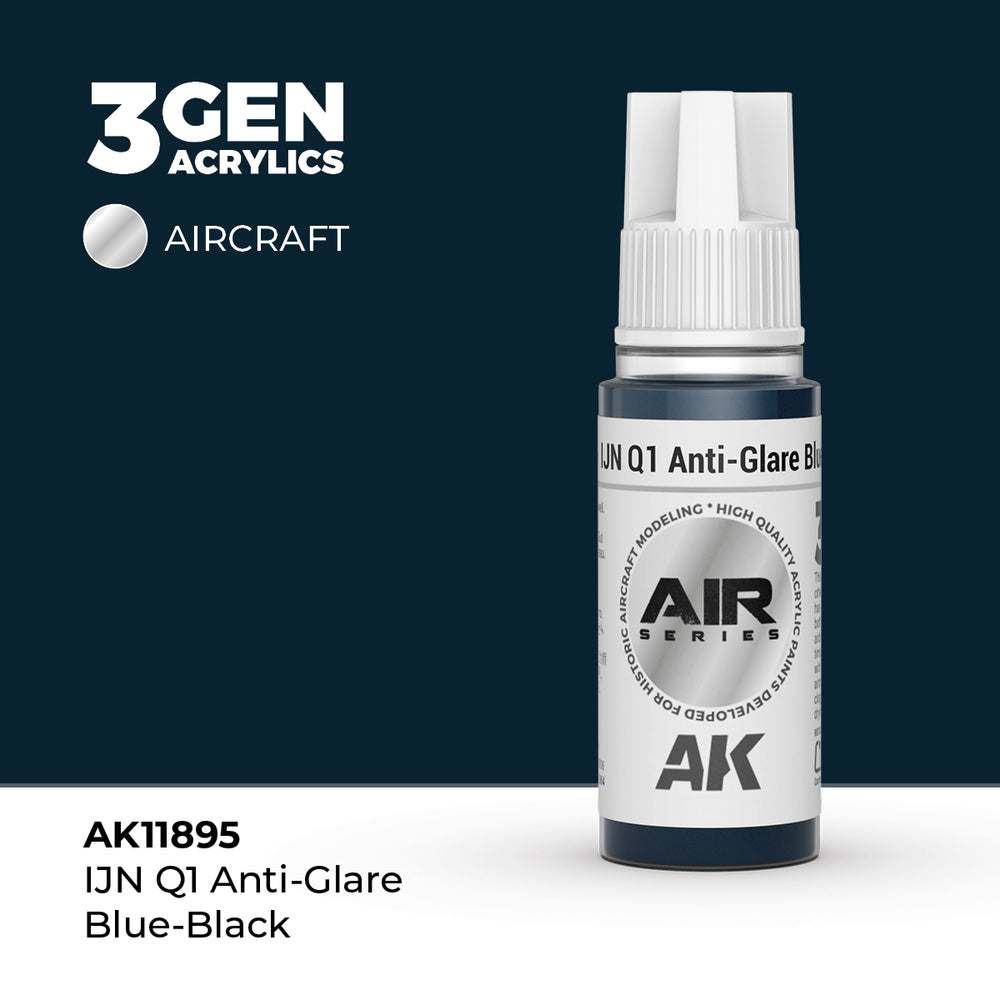 AK Interactive 3Gen Acrylics - IJN Q1 Anti-Glare Blue-Black - Air (18ml)