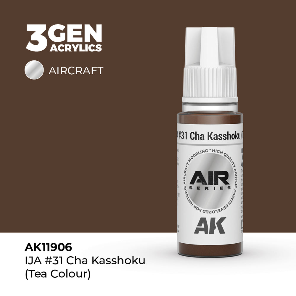 AK Interactive 3Gen Acrylics - IJA #31 Cha Kasshoku (Tea Colour) - Air (18ml)