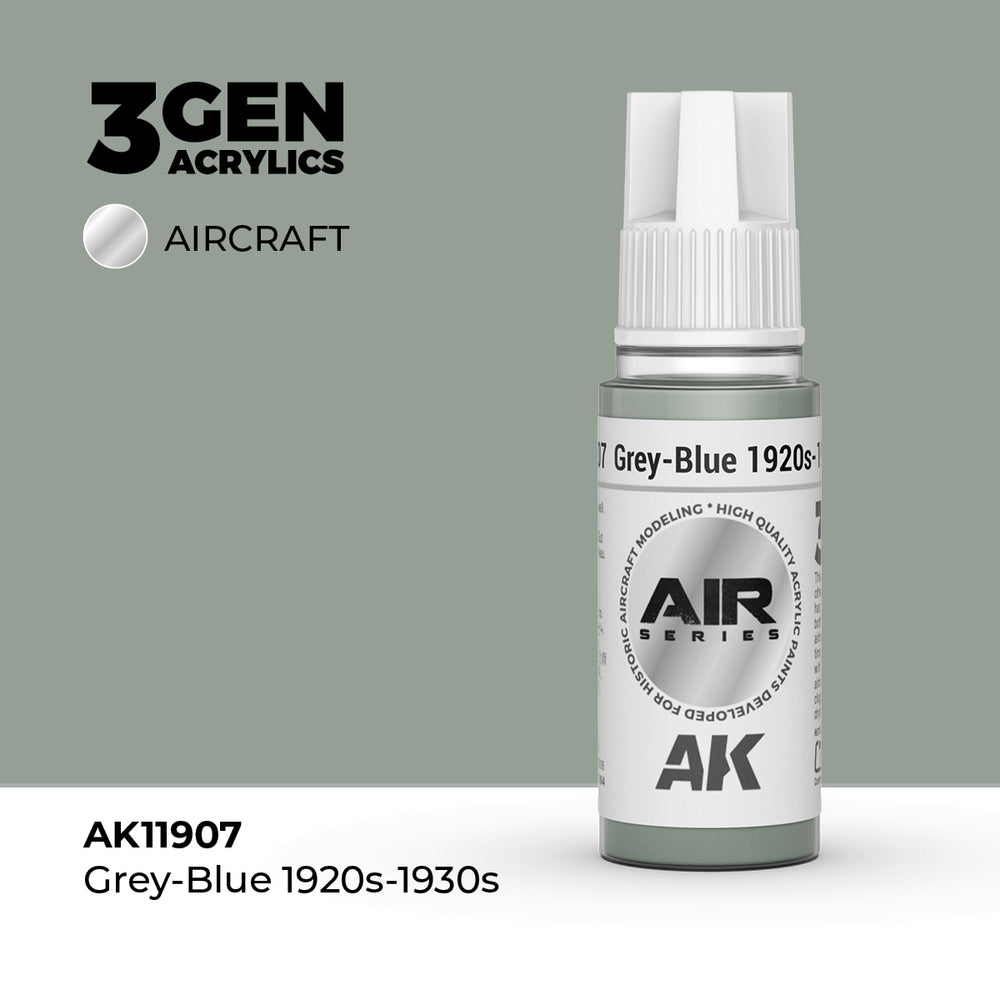 AK Interactive 3Gen Acrylics - Grey-Blue 1920s-1930s - Air (18ml)