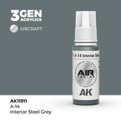 AK Interactive 3Gen Acrylics - A-14 Interior Steel Grey - Air (18ml)