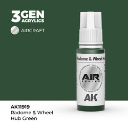 AK Interactive 3Gen Acrylics - Radome & Wheel Hub Green - Air (18ml)