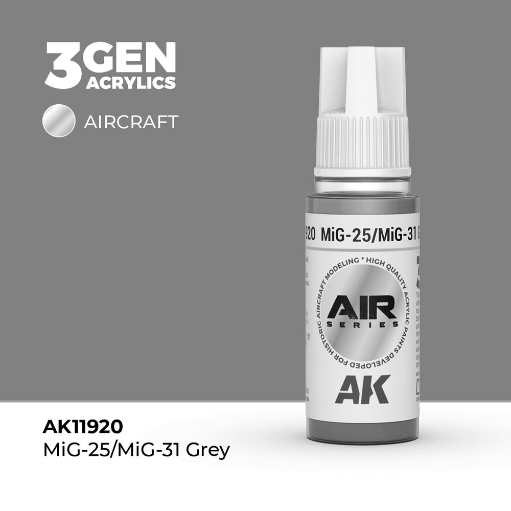 AK Interactive 3Gen Acrylics - MiG-25/MiG-31 Grey - Air (18ml)