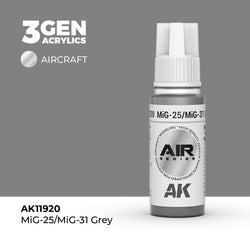 AK Interactive 3Gen Acrylics - MiG-25/MiG-31 Grey - Air (18ml)