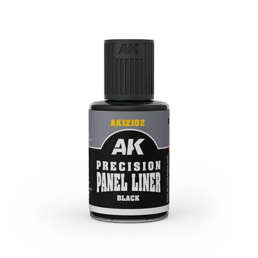 AK Interactive Weathering Enamels - Black Precision Panel Liner (30ml)