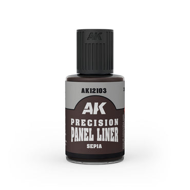 AK Interactive Weathering Enamels - Sepia Precision Panel Liner (30ml)