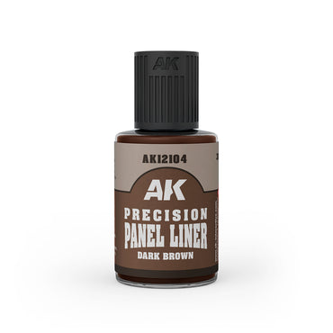 AK Interactive Weathering Enamels - Dark Brown Precision Panel Liner (30ml)