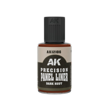 AK Interactive Weathering Enamels - Dark Rust Precision Panel Liner (30ml)