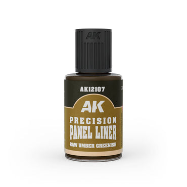 AK Interactive Weathering Enamels - Raw Umber Greenish Precision Panel Liner (30ml)